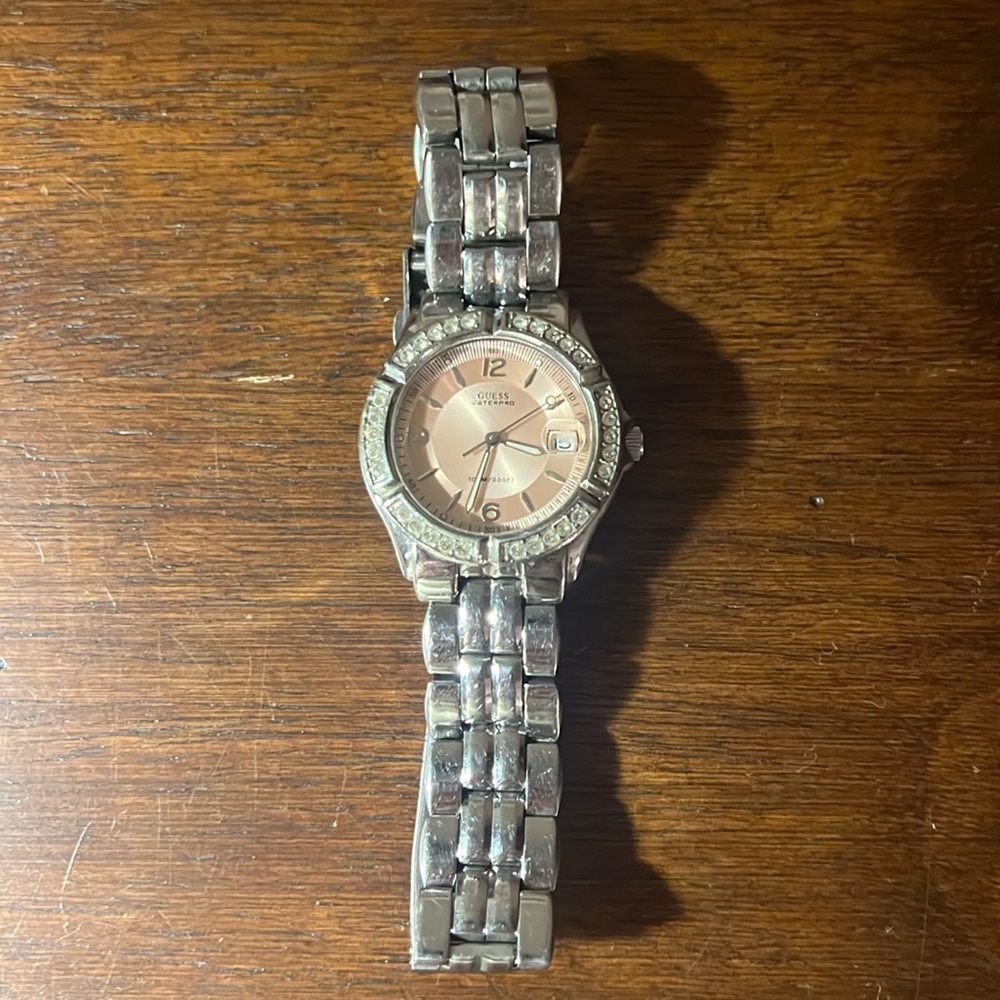 Silver guess watch